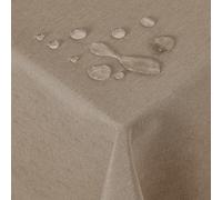 Deconovo Nappe Carree Exterieur Effet Lin Imperméable Decoration Table 130x130cm Taupe