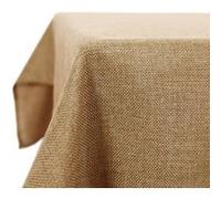 Deconovo Nappe Decoratif Imperméable de Salle à Manger Effet Lin 140x250cm Brun