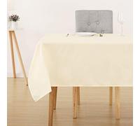 Deconovo Nappe Decoration Nappe Rectangulaire Exterieure Waterproof Soft pour Table 130x280 cm Beige
