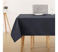Deconovo Nappe Decoration Nappe Rectangulaire Exterieure Waterproof Soft pour Table 137x200 cm Gris Foncé