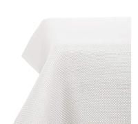 Deconovo Nappe Rectangulaire 150x240cm Imperméable Effet Lin pour Table Rectangle Salle à Manger Cuisine Mariage Fête, Blanc