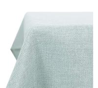 Deconovo - Nappe rectangulaire en faux lin résistante à l'eau pour table basse, bleu clair, 130 x 160 cm