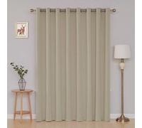 Deconovo Oeillets Occultant Rideau Thermique Isolant Rideau Enfant Garçon Tissu Beige Foncé Rideau Grande Hauteur 254x213cm Decoration Chambre Enfant Bébé Beige G