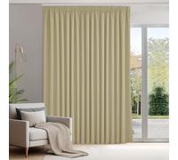 Deconovo Rideau Galon Fronceur Isolant Thermique Salon Chambre Beige Foncé | 1 Panneaux , L280 x H245 cm , Conçu pour filtrer la lumière et préserver l’intimité dans les espaces de vie au quotidien