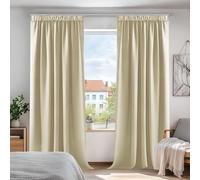 Deconovo Rideau Galon Fronceur Isolant Thermique Salon Chambre Beige Foncé