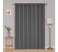 Deconovo Rideau Gris Clair Occultant à Oeillets Chambre Isolant Thermique Rideau Salon Decoration en Chambre pour Enfant Garcon Rideau Grande Largeur 254x213cm Gris G