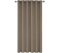 Deconovo Rideau Occultant Isolant Thermique a Oeillet Rideaux Grande Largeur Anti Froid 200x290cm Rideaux Gris Occultant Gris Clair Gris G