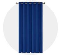 Deconovo Rideau Occultant Isolant Thermique a Oeillet Rideaux Salon Rideaux Grande Largeur 200x290cm Bleu Roi Bleu G