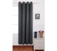 Deconovo Rideau Occultant Rideau Porte Fenetre à Oeillets 140x240cm Isolant Thermique Gris Fonce Gris