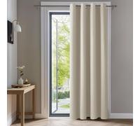 Deconovo Rideaux Occultants Isolant Thermique Anti Froid, 140X240 (Largeur X Hauteur), Design Moderne à Oeillets, Beige Clair, 1Pièces