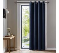 Deconovo Rideaux Occultants Isolant Thermique Anti Froid, 132x214 CM (Largeur x Hauteur), Rideaux pour Chambre Gar?on, Design Moderne à Oeillets, Bleu Marine, 1Pièces