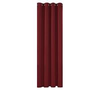 Rideau Uni Isolant Thermique Rideau Occultant à Oeillet Rideau pour Chambre Enfant 132x160cm Rouge