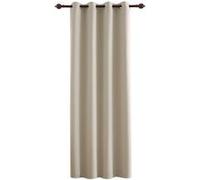 Deconovo Rideau Occultants à Oeillets Rideau 1 PCS Isolant Thermique Rideau en Chambre Adultes Panneau Beige Clair 140x280cm Beige G