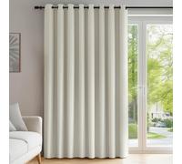 Deconovo Rideau Opaque Rideaux Occultant Grande Largeur, Moderne Beige | 1 panneaux, L 254 x H 214 cm, Thermique Oeillets, Separation Piece, Anti Chaleur, Phonique, Decoration Maison Chambre Salon