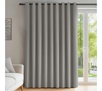 Deconovo Rideau Opaque Rideaux Occultant Grande Largeur, Moderne Gris Mat | 1 panneaux, L 300 x H 245 cm, Thermique Oeillets, Separation Piece, Anti Chaleur, Phonique, Decoration Maison Chambre Salon