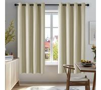 Deconovo Rideau Porte Fenetre Rideaux Thermique Anti Bruit Beige Foncé