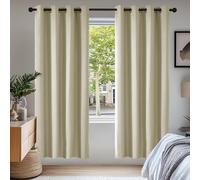 Deconovo Rideau Porte Fenetre Rideaux Thermique Anti Bruit Beige Foncé