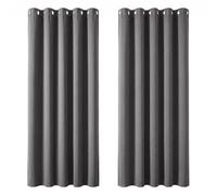 Deconovo Rideau Porte Fenetre Rideaux Thermique Anti Bruit Gris Clair