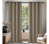 Deconovo Rideau Porte Fenetre Rideaux Thermique Anti Bruit Taupe