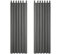 Deconovo Rideau Thermique Anti Chaleur Occultant à Passants Gris Clair | Lot de 2, L140 X H245 cm, Rideau Salon Moderne, Isolation contre le Froid, Décoration de Fenêtre pour Intérieur Maison
