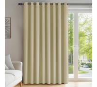 Deconovo Rideau Thermique Prêt Poser Rideau lumiere bloquer Beige Foncé | 1 panneaux, L 254 x H 242 cm, Décoration Fenêtre, Separation de Piece, Anti Chaleur, Phonique, Acoustique, Rideaux Opaque