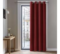 Deconovo Rideau Thermique Prêt Poser Rideau lumiere bloquer Rouge | 1 panneaux, L 132 x H 214 cm, Décoration Fenêtre, Separation de Piece, Anti Chaleur, Phonique, Acoustique, Rideaux Opaque