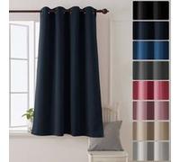 Deconovo Rideaux Court Rideau Thermique Occultant Oeillets Bleu Marine | 1 panneaux, L 132 x H 160 cm, Rideau Opaque, Separation de Piece, Anti Chaleur, Isolant, Phonique, Acoustique, Moderne, Bruit