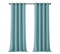 Deconovo Rideaux Occultants Draperies à Oeillets Rideau Enfant Bleu Ciel | 2 panneaux, L 140 x H 245 cm, Dressing, Anti Chaleur, Phonique, Acoustique, Moderne, Thermique, Anti Bruit, Isolant