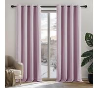 Deconovo Rideau Occultant Thermiques Anti Froid, Double Rideau Isolant Anti-Bruit, Économie d'Énergie, Idéal pour Chambre et Salon, 135X240 CM (Largeur X Hauteur), Rose Pâle, 2 Pièces