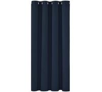 Deconovo Rideaux Occultants Isolant Thermique Anti Froid, 132x138 CM (Largeur x Hauteur), Rideaux pour Chambre Gar?on, Design Moderne à Oeillets, Bleu Marine, 1Pièces