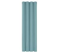 Deconovo Rideaux Occultants Isolant Thermique Anti Froid, 132x160 CM (Largeur x Hauteur), Rideaux pour Salon et Chambre, Design Moderne à Oeillets, Bleu Ciel, 1Pièces