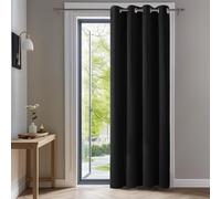 Rideau Home Decorative Isolant Thermique Rideau Occultant Oeillet Rideau pour Chambre Enfant 132x213cm Noir