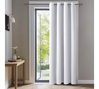 Deconovo Rideaux Occultants Isolant Thermique Anti Froid, 132X214 CM (Largeur X Hauteur), Rideaux pour Salon et Chambre, Design Moderne à Oeillets, Gris Perle, 1Pièces