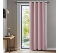 Deconovo Rideaux Occultants Isolant Thermique Anti Froid, 140x180 CM (Largeur x Hauteur), Rideaux pour Chambre Fille, Design Moderne à Oeillets, Rose Pale, 1Pièces