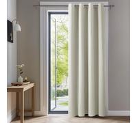 Deconovo Rideaux Occultants Isolant Thermique Anti Froid, 140X280 CM (Largeur X Hauteur), Rideaux pour Salon et Chambre, Design Moderne à Oeillets, Beige, 1Pièces