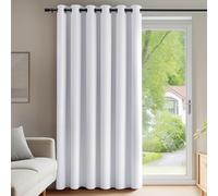 Deconovo Rideaux Occultants Isolant Thermique Anti Froid, 200X280 CM (Largeur X Hauteur), Rideaux pour Salon et Chambre, Design Moderne à Oeillets, Gris Perle, 1Pièces