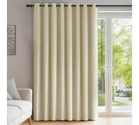 Deconovo Rideaux Occultants Isolant Thermique Anti Froid, 254X214 CM (Largeur X Hauteur), Rideaux pour Salon et Chambre, Design Moderne à Oeillets, Beige Foncé, 1Pièces