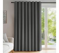 Rideau Gris Clair Occultant à Oeillets Isolant Thermique Rideau Tissu Porte en Chambre Salon 254x242cm Rideau Grande Largeur pour Enfant Garcon