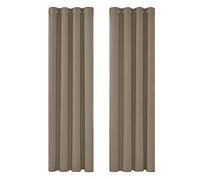 Deconovo Rideaux Occultants Isolant Thermique Anti Froid, Design Moderne à Oeillets, Rideaux pour Chambre Gar?on, 140x280 CM (Largeur x Hauteur), Taupe, 2 Pièces