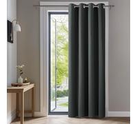 Deconovo Rideaux Occultants Isolant Thermique Anti Froid, Rideaux pour Salon et Chambre, Design Moderne à Oeillets, 140X290 CM (Largeur X Hauteur), Gris Foncé, 1Pièces