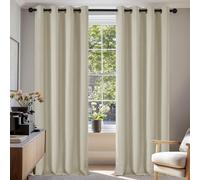 Deconovo Rideaux Thermiques Rideau Occultant avec Oeillets Beige