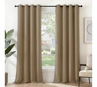 Deconovo : Rideaux d'intérieur pour salon, rideaux occultants modernes avec œillets, couleur taupe