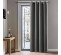 DeconovoRideau Occultants Isolant Thermique Anti Froid, 140x260 CM, Rideau pour Salon et Chambre, Gris Clair, 1 Pièce