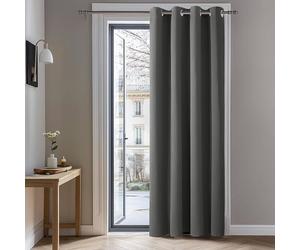 DeconovoRideau Occultants Isolant Thermique Anti Froid, 140x260 CM, Rideau pour Salon et Chambre, Gris Clair, 1 Pièce