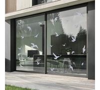 Decooo.be Autocollants Anti-Collision pour Oiseaux - Haute résistance à la Pluie, Gel, UV's (Set de 17 Silhouettes d'oiseaux Gris Clair)