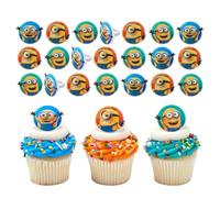 DecoPac Minions Lot de 24 anneaux pour cupcakes Motif Moi, moche et méchant