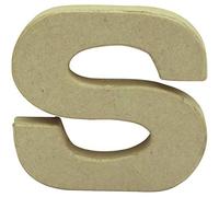 DÉCOPATCH AC831C - Lettre minuscule s en papier mâché - 1,5x8,5x8,5cm
