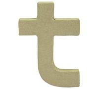 DÉCOPATCH AC832C - Lettre minuscule t en papier mâché - 1,5x8,5x12cm