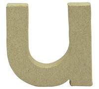 DÉCOPATCH AC833C - Lettre minuscule u en papier mâché - 1,5x8,5x8,5cm