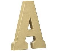 DÉCOPATCH AC852C - Lettre majuscule A en papier mâché brun - 15,7x2,5x20cm